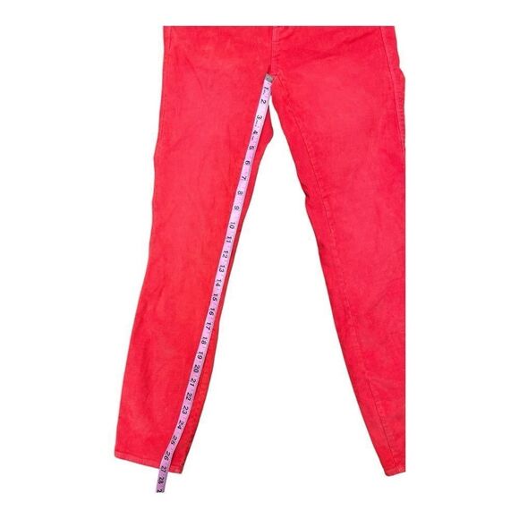 Madewell Pink Coral Corduroy Skinny Jeans Size 25 Stretch Casual Bohemian EUC - Picture 3 of 6